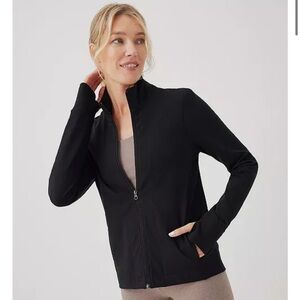 Pact Purefit Slim Zip Up Sweatshirt Made With Organic Cotton Size large black